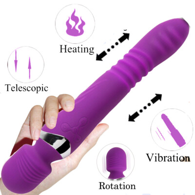 Thrusting G-spot Big Vibrator Rechargeable Clit Licking Dildo Sex-toys for  Women