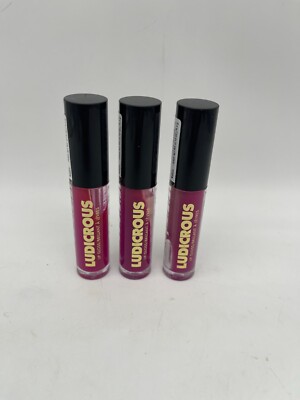 Lot of 3 Milani Ludicrous Lip Gloss 160 Kiss From A Rose 0.16oz New Sealed