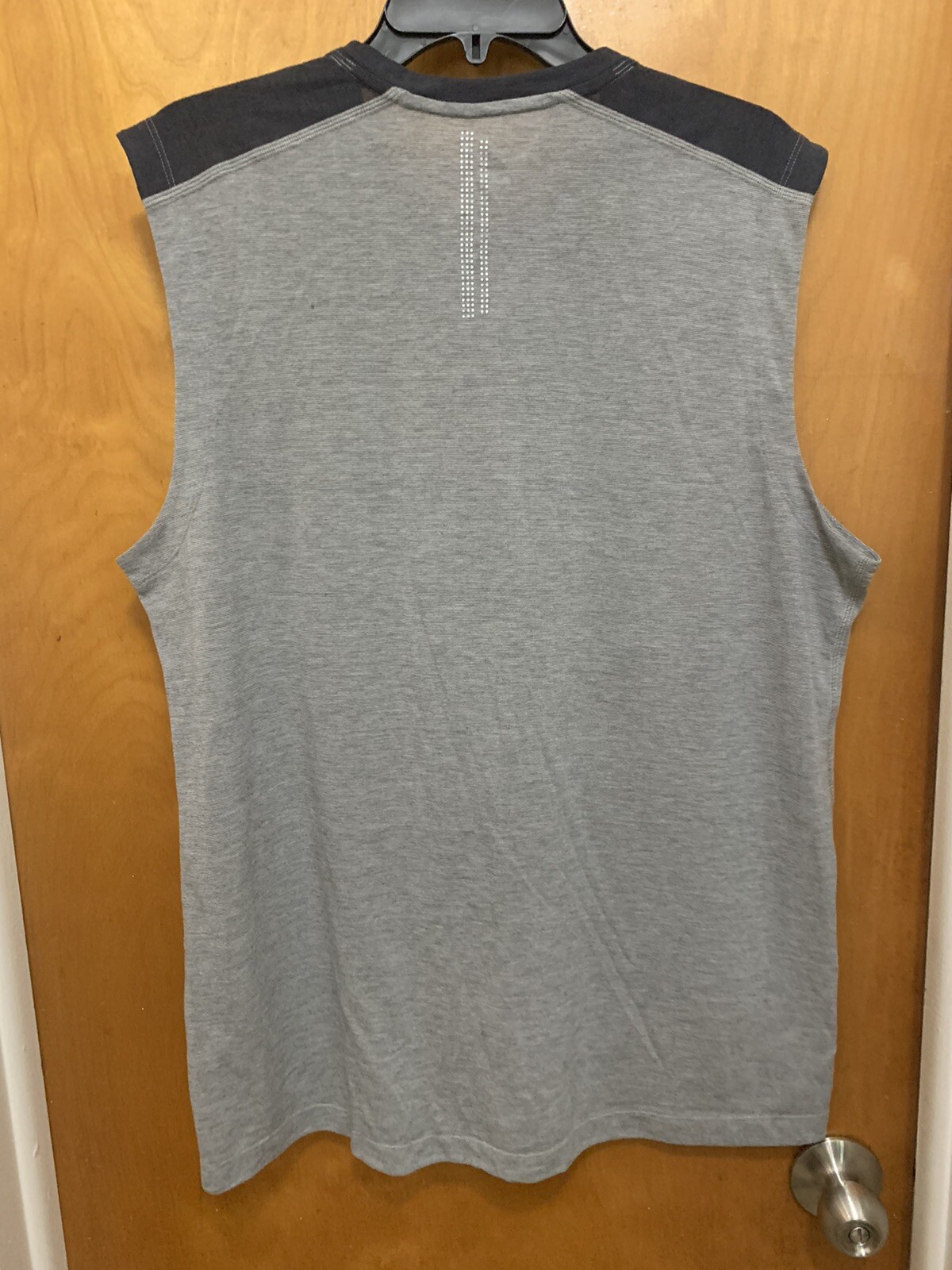 Camicia da uomo grigia Salomon taglia large senza maniche attiva pelle secca avanzata