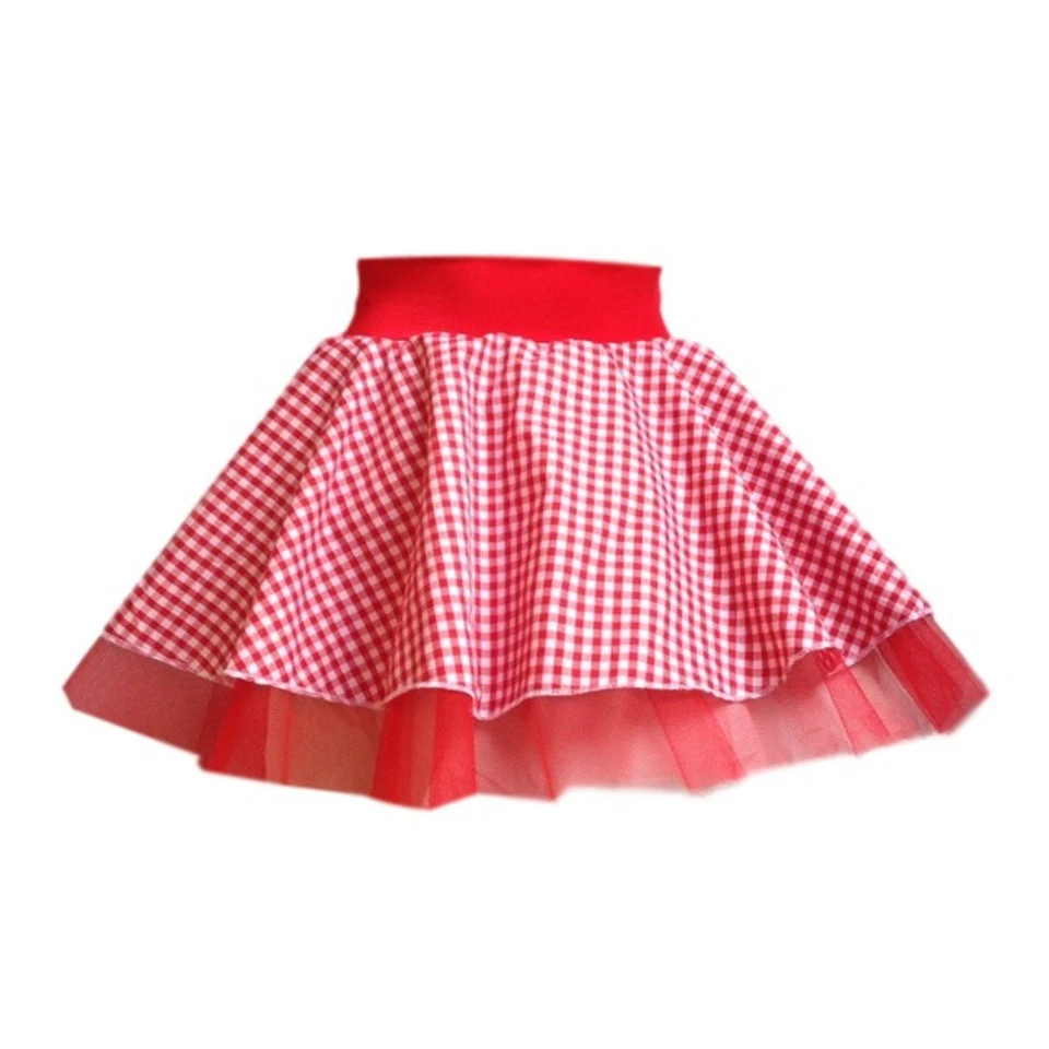 Girl's Red Riding Hood Gingham and Net Dance SKIRT Fancy Dress DANCE UK - Image 2 of 4
