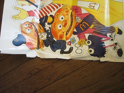 Vintage 1974 McDonald's Wall Calendar Paper Poster Ronald McDonald