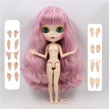 Blyth Doll 1/6 Pink Hair BJD Jointed Body Anime Gift 30cm Nude Doll