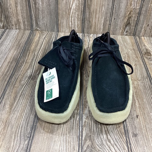 Clarks Originals Wallabee Moccasin Cup Lo Black Suede Casual Shoes Mens Size 11M - Picture 2 of 12