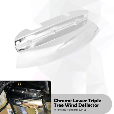 Chrome Déflecteur de vent inférieur à triple arbre Pour Harley Touring 2014-2020 - Photo 1/4