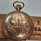 LADIES ELGIN HUNTING CASE POCKET WATCH VERY ORNATE 1899 KEEPS TIME BEAUTIFUL