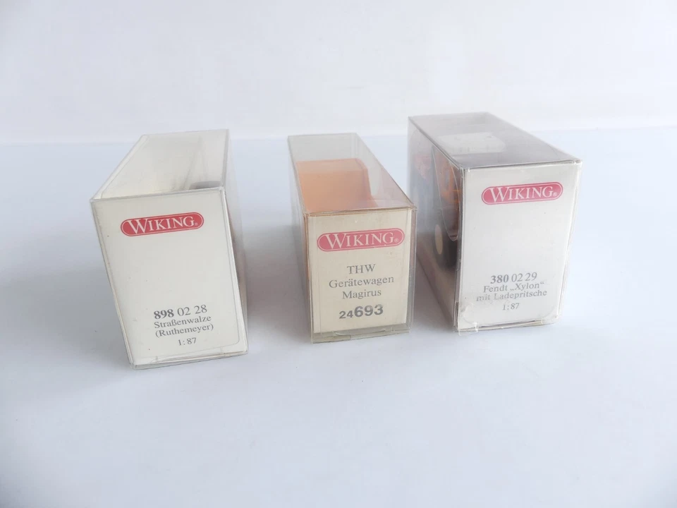 WIKING 1:87 HO 3 VEHICULES DE CHANTIER MAGIRUS CAMION / TRACTEUR / ROULEAU - Photo 3/3