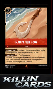 Maui's Fish Hook 132/204 Rare Into the Inklands Lorcana TCG Card NM