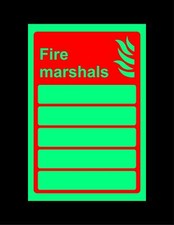 Fire marshal's safety sign - Photoluminescent