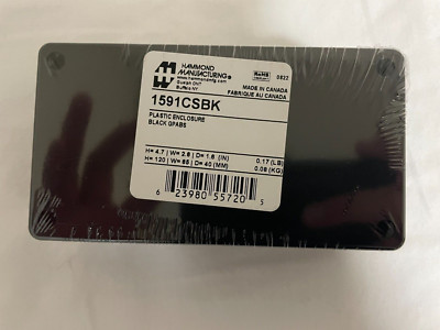 Hammond 1591CSBK ABS Project Box Black SEALED - e81