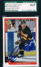 1993-94 Upper Deck #376 Dave Babych Canucks JSA Auto