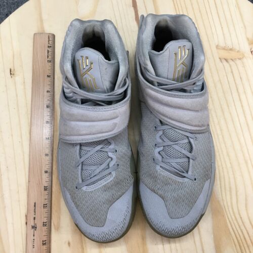 Nike Shoes Mens 11 Kyrie 2 Basketball Mid Sneakers 819583 Battle Gray Mesh - Picture 6 of 16