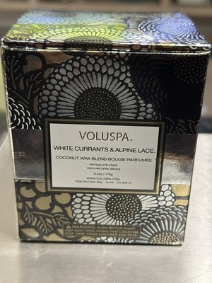 Voluspa White Currant Alpine Lace Bougie Wax Blend Candle 6.2oz