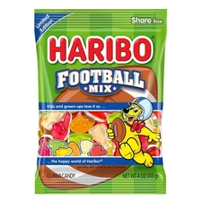 HARIBO Gummi Candy, *09/2025* 4 Oz Football Mix Gummy Candy Bags LIMITED