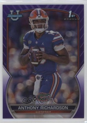 2022 Bowman U Chrome Purple Refractor 337/399 Anthony Richardson #65 14jr