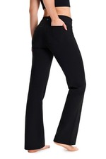 Petite Women's Bootcut Yoga Pants with Back Pockets,Flare Travel Lounge Pant,...
