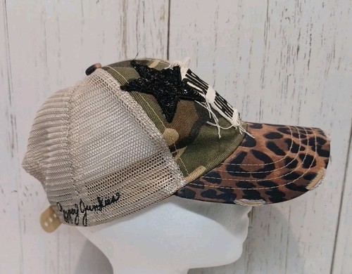 Gypsy Junkies Dirty Hippie Damen Mütze Netz verstellbare Träger Sterne Camouflage Leopard - Bild 2 von 6