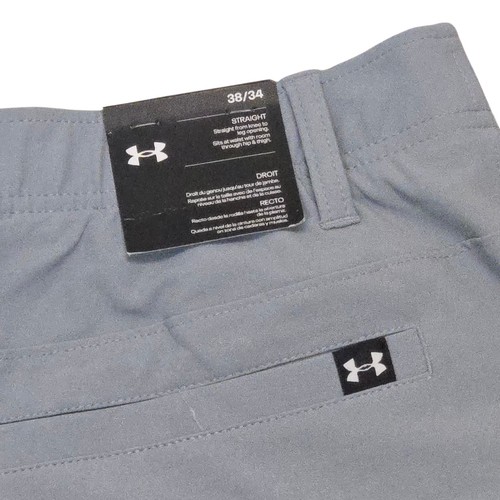 Pantaloni da golf Under Armour UA Drive Straight Fit Performance da uomo 38x34 alti grigi nuovi con etichette - Foto 5 di 9