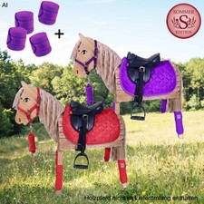 L-Sport Saddle for Small Wooden Horse with Halter and Bandages SUMMER EDITION