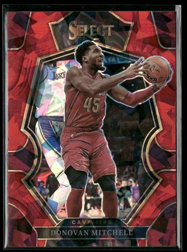 2022-23 Panini Select Red Cracked Ice Prizm Donovan Mitchell #131 Cavaliers