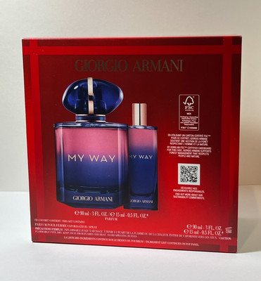 Giorgio Armani My Way Parfum Gift Set - 3.0oz (90ml) & 0.5oz (15ml) Parfum Spray