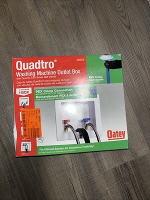 Oatey Quadtro 1/2 in. x 1/2 in. PEX Compatible Washing Machine Outlet Box with 1