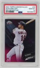 2021 TOPPS CHROME BLACK ALEX KIRILLOFF /5 RC RED REFRACTOR PSA 10 #95 TWINS