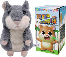 Talking Hamster Repeats What You Say Interactive Stuffed Plush Animal Talking To