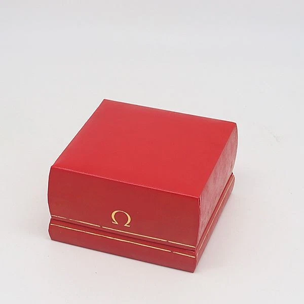 OMEGA Watch Box Red Vintage Antique Leather Style Case for Men's Women's Watch  - Image 2 of 4