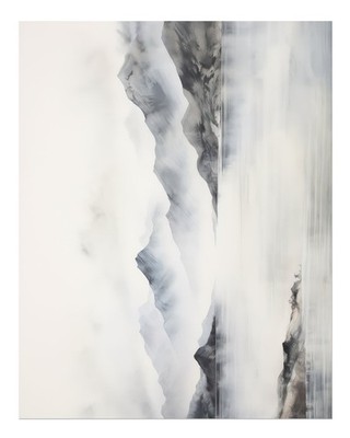 Serene Mountain Abstract Wall Art Poster for Home Decor Fine Art Print