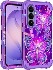 Galaxy S26 Case, Three Layer Heavy Duty Shockproof Protection Hard Plastic Bumpe