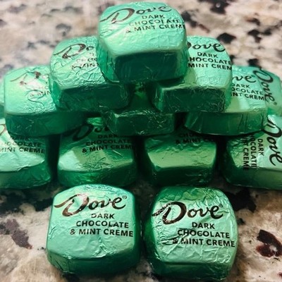 DOVE - MINT CREAM DARK CHOCOLATE INDIVIDUALLY WRAPPED-LIMITED VALUE BULK BAG NOW
