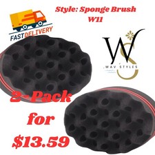 2 Pack Sponge Twist Curl Hair Brush Loc Twisting Comb Durable Coil Afro Sponge