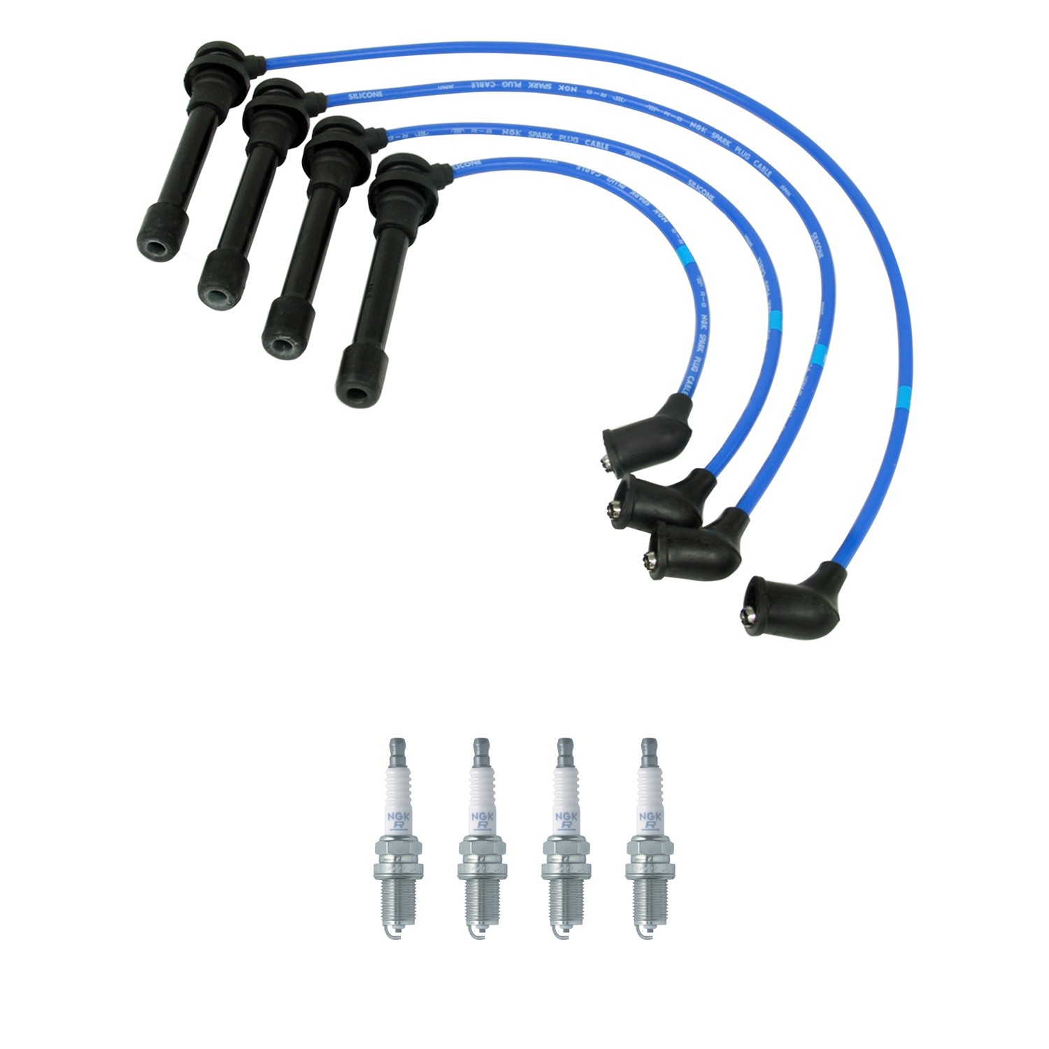 NGK 7mm Wire Set 4 Nickel Spark Plug Kit For Nissan Altima 2.4 L4 GLE GXE SE XE