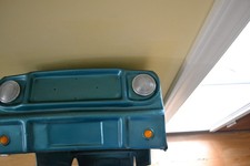 AMF Ford Mustang Pedal Car Headlight Lenses With Polished Aluminum Trim Rings