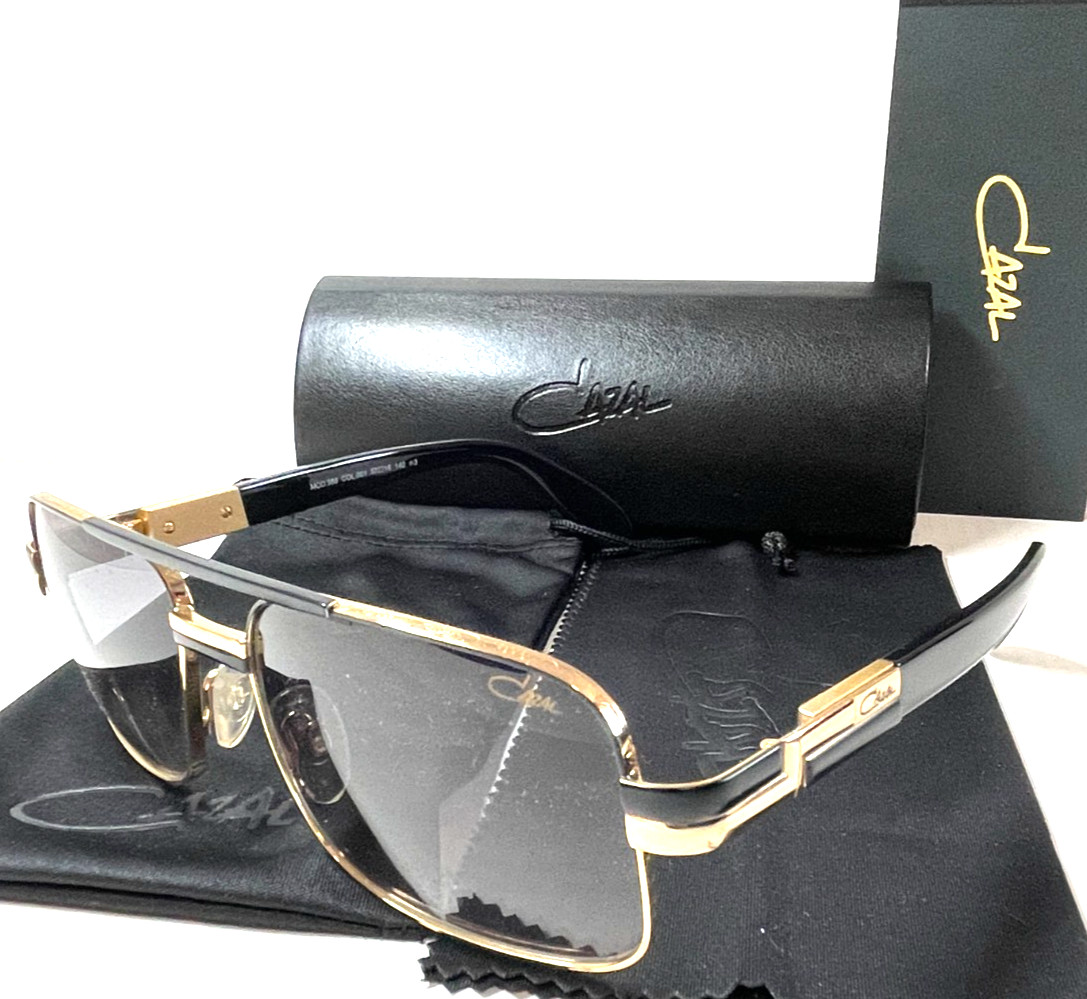 CAZAL LEGEND MOD.988 COL.001 BLACK GOLD WITH GREY GRADIENT LENS EYEGLASSES 57-16