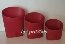 3 x MC DONALD'S POMMES HALTER FRANKREICH ROT MCDONALD'S POMMESHALTER BECHER