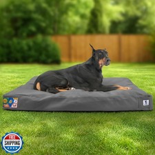 Sytopia 42'' Canvas Indestructible Outdoor Dog Bed with Waterproo