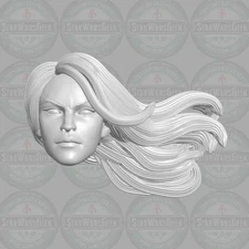 Psylocke Uncanny X-Men custom head for 1:6 1:10 1:12 1:18 action figures