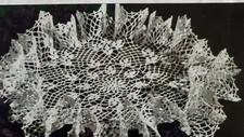 Vintage 1950's Crochet Pattern RUFFLES SCALLOPS DOILY 8" and 11" Options