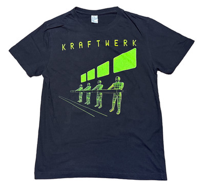 RARE Kraftwerk ~The Robots~ T-Shirt Small Black / Neon Green ~The Mix Krautrock
