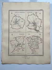 Suffolk towns antique maps Bury St Edmunds Ipswich Sudbury Eye 1835