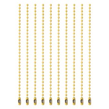 Ball Bead Chains, 4.7 Inch, Yellow  120 Pcs , Dog Tag Chain Keychain