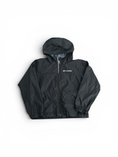 Columbia Glennaker Black Rain Jacket Kids XXS 4/5 Omni-Shield Lightweight