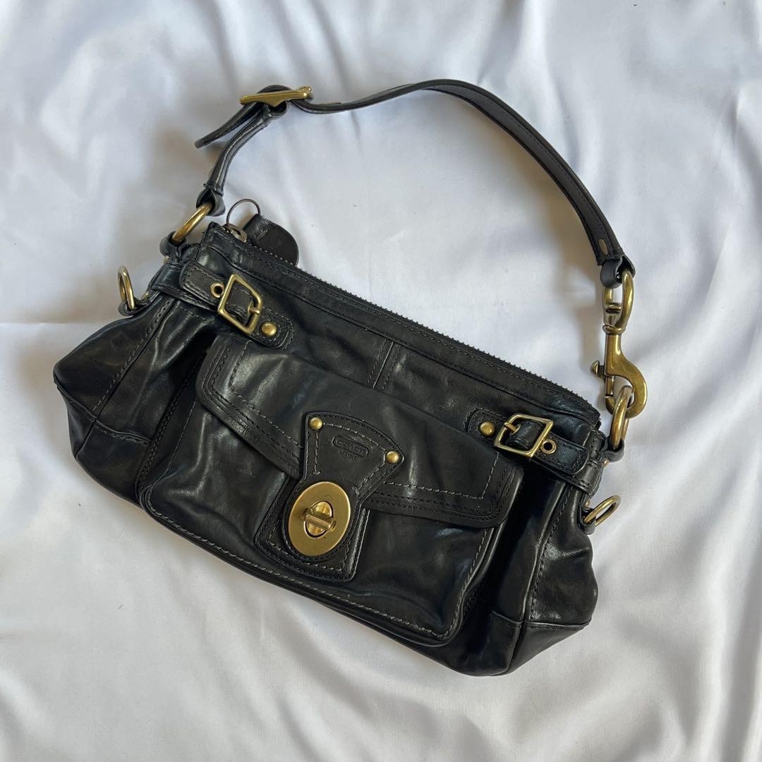Coach Legacy 65th Anniversary Turnlock Handbag Black Leather