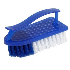 Clothes Shoe White Dark Blue Bristle Plastic Scrub Brush Cleaning Tool