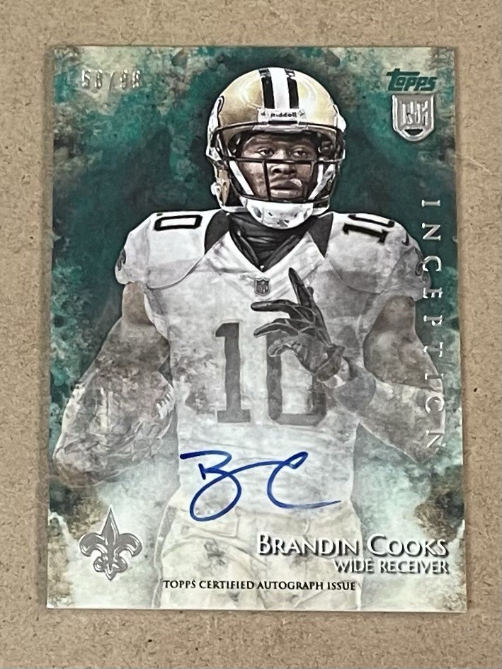 Brandin Cooks Topps Inception Rookie Autographs #34 Green