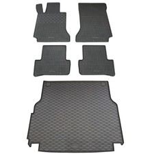 Gummi Fußmatten Kofferraumwanne für Mercedes C-Klasse S204 Kombi 2007-2014 Set