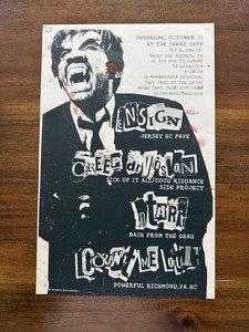 Ensign Creep Division Atari Count Me Out show poster Allentown, Pa 10/31/98 Punk