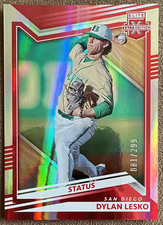2022 Panini Elite Extra Edition Dylan Lesko #15 Red Status /299 (RC, SN) Padres