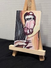 LIMITED ART PRINT 2.5x3.5 From Original ACEO - Vampire, Horror, Gothic by M.A.R